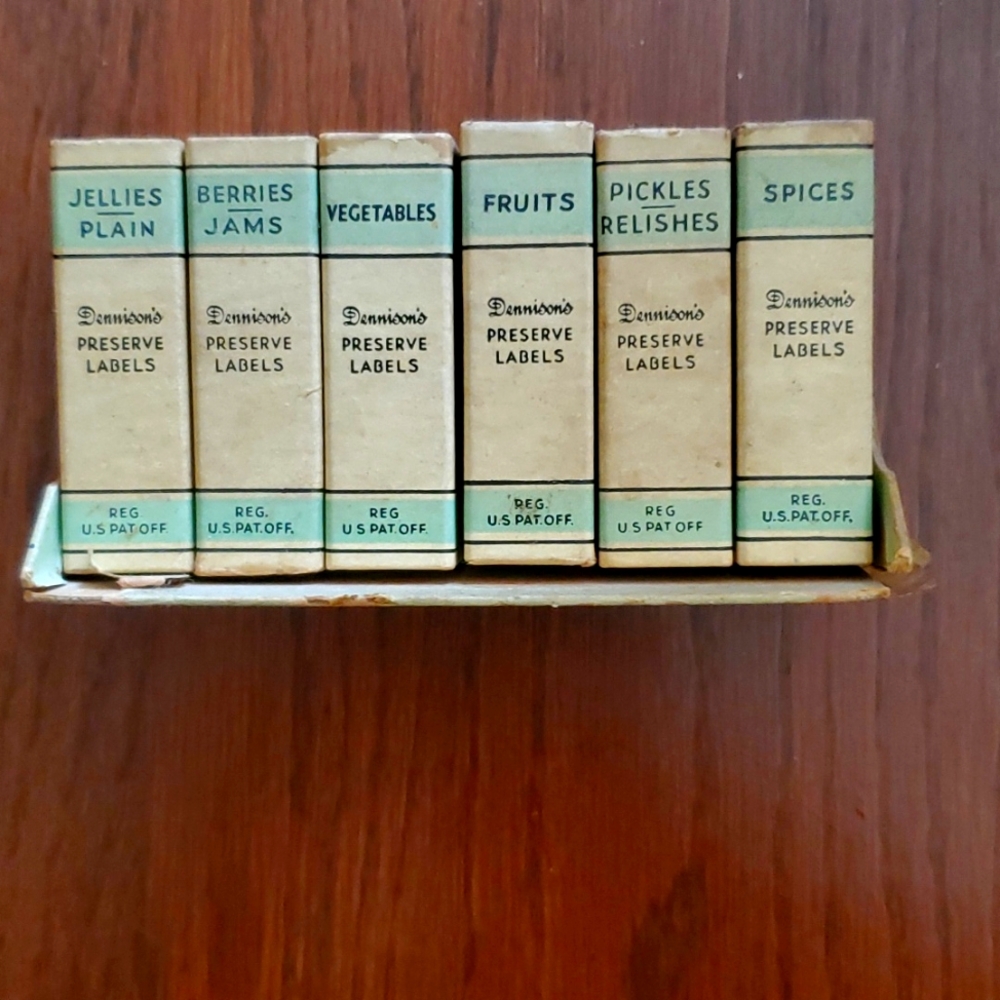 Rare Dennison Preserve Labels, Complete Set, vintage